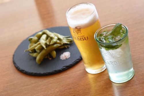 クエストビールとおつまみ画像