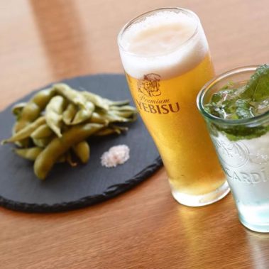 クエストビールとおつまみ画像